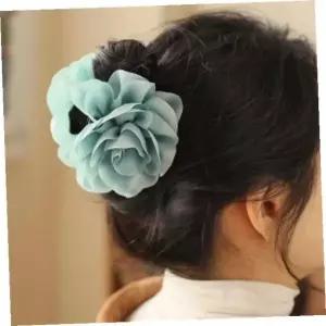 [골드스마일]국산집게핀 엔젤슈슈쉬폰플라워집게핀꽃잎반묶음헤어핀