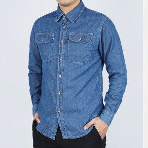 [노블진]윈드 카고 청남방 1+1 남자 데님 셔츠 작업복상의