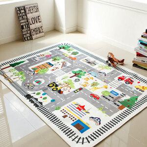 아이방 인테리어 자동차 도로 러그 먼지없는 카페트 매트 100x150