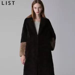 [리스트] 유니크 컬러 블록 슬리브 부클 롱코트