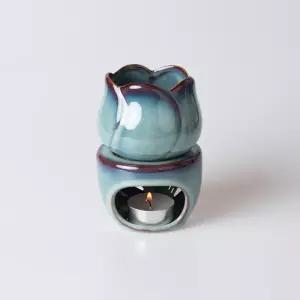 쟈니스헬리 아로마오일 버너 램프 워머 180ml 분리형 수조 튤립 도자기 OBA-1