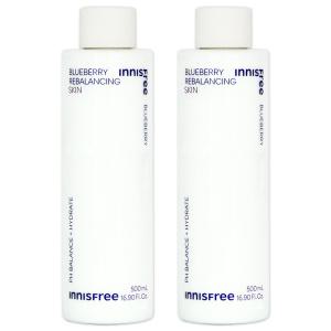 2개/이니스프리 블루베리 리밸런싱 스킨 500ml 대용량