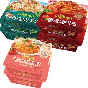 [기타]쉐푸드 스파게티 혼합6입 (까르보나라2입+볼로네이즈2입+생크림로제2입)