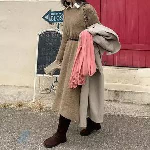 [공구우먼] [제작] 하유키 니트 롱 원피스 72859 빅사이즈 여성의류