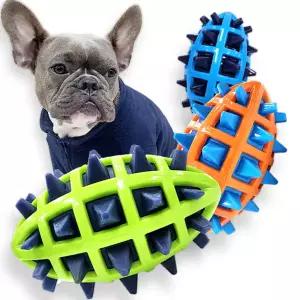 듀오독 더 튼튼한 수류탄 럭비공 강아지 장난감 삑삑이 애견볼 애견공 이갈이 13.3cm