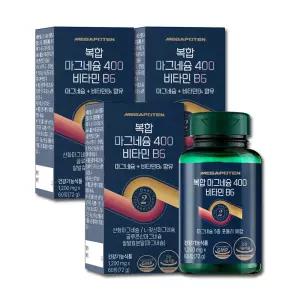 메가포텐 복합 마그네슘 400 비타민B6 x 3병 6개월분 산화 글루콘산 젖산 쌀발효 마그네슘 눈떨림 고함량