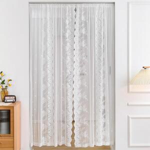 현관문 방문 가림막 화이트 레이스 바란스 커튼 가리개 중문 화장실 베란다