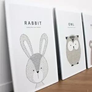 [텐바이텐]무드 접이식 액자테이블 600x400 토끼