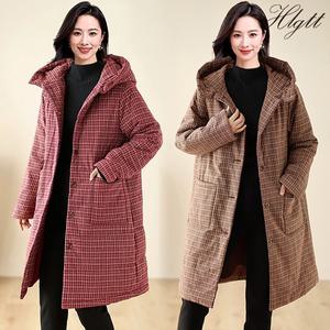 [헬리꽁땡] 체크누빔 후드 롱패딩 점퍼(색상선택)