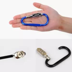 번호키잠금식카라비너 캐리어자물쇠 자전거체인락키 소형대형