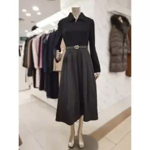 [미니멈]카라 플레어 원피스 MZAGWO2960_BK