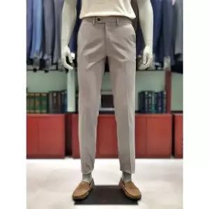 [갤러리아] 킨록 얇은두께 슬림핏 밴딩 슬랙스 라이트베이지 (TJ323)