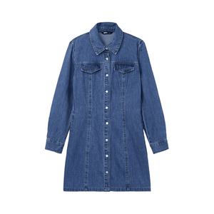 스파오 여성 데님 셔츠 원피스