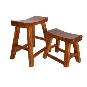 미니 원목의자 빈티지 협탁 스툴 유치원 체어 소품 높이 30cm 두께 5cm 나무색