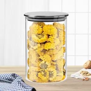 (쿠킹홈) 푸드 내열유리 밀폐용기 2p세트(8.5cm) (700ml)/유리병/밀폐병/저장병/잡곡/견과류/시리얼/사탕