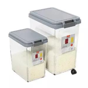 쌀통 20kg 용기 벌레방지 원터치 쌀항아리 미소진공쌀통