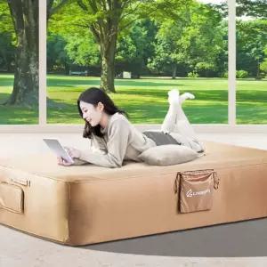 1인 웨이브 자충식 40cm 에어매트 경량 매트리스 캠핑 텐트 야외 싱글