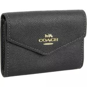 코치 CH487 CH202 여성용 명함지갑 카드 케이스 아울렛 신용카드 브랜드 가죽 검정 2503330