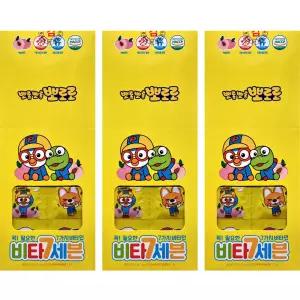 뽀롱뽀롱 뽀로로 비타7세븐 250정 x3개 복숭아맛 7가지비타민 자일리톨 비타세3