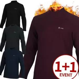 남성 반목 티셔츠 데일리 폴라 남자 남성 플리스 티셔츠 겨울 아웃도어 이너웨어 폴라티 등산 골프