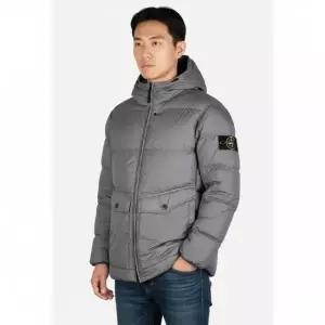 5F 4100011 S0A23 V006B 크링클랩스 와펜 후드 패딩 자켓 그레이