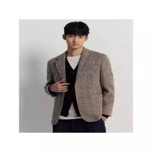 빈폴멘 해리스 트위드 헤링본 윈도우체크 재킷 베이지 (BC5911C)