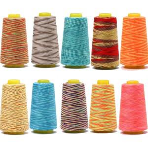 레인보우 컬러 재봉실  손 퀼팅 402  섬유 원사 바느질 도구  액세서리  3000 야드/롤