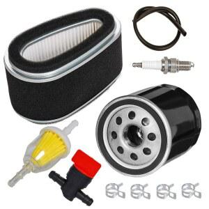 HIFROM 에어 프리 필터 콤보 스파크 플러그 오일 연료 차단 값 조정 키트 John Deere GX70 GX75 RX75 RX63 RX73 RX95 130 160 165 라이딩 잔디 깎는 기계 M70284 M70283