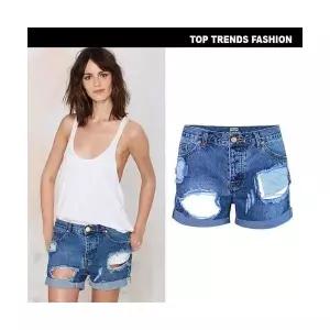 여성 여자 핫팬츠 아웃포켓 롤업 데님 해짐 슬립 KS4