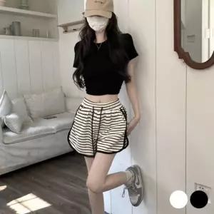 고품질 3부팬츠 신상 면바지 여름반바지 5부바지 밴딩바지 (WFJ49QX)