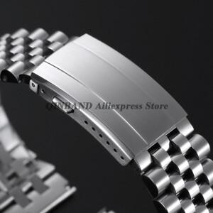 [호환품]18mm 20mm 316L 솔리드 시계 버클 스테인리스 스틸  클라스프 교체용 실버 폴딩 안전 디플로이언트