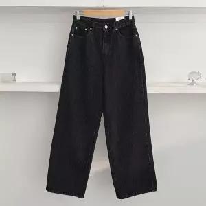 여성 단가라 논스판 와이드핏 데님팬츠 (44353965)