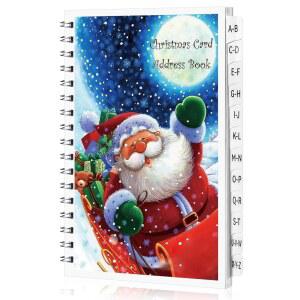 [미국배송] A-Z 알파벳 탭이 있는 EASTY 크리스마스 카드 주소록 6.5