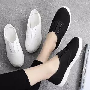 여성예쁜운동화 여자 엄마 신발 선물 끈 없는 데일리 스니커즈 단화