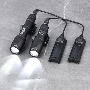 KDA 사냥 M300 SF 스카우트 라이트 듀얼 스위치 버튼 적합 20mm 레일 전술 400/600 루멘 고출력 손전등