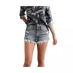 여자 청반바지 수술 반바지 핫팬츠 데님 버클 트임 데미지 원픽4