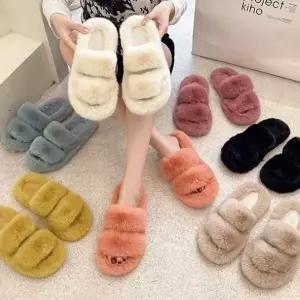 밍크털 여자 실내화 겨울 보온 슬리퍼 WFGR2BZ