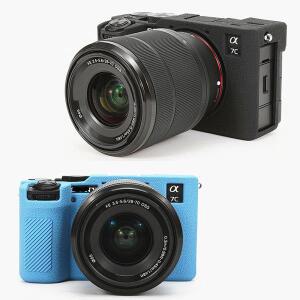 소니 A7CII A7CR 논슬립 질감 디자인 실리콘 갑옷 스킨 케이스 보호바디 커버 미러리스 카메라 가방 II