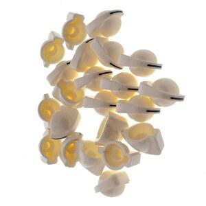 [미국배송] DOPRO 20PCS 크림 기타 미니 미니어처 치킨 헤드 노브 AMP 효과 페달