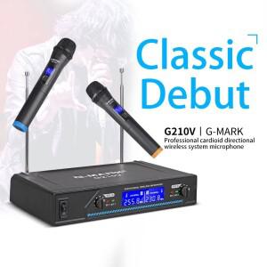 파티 모임 교회 쇼 홈용 휴대용 노래방 마이크, 전문 무선 G-MARK, G210V, 2 채널