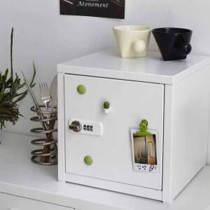 아이보리 열쇠 미니 자물쇠 캐비닛 사물함 소형 흰색 서랍장 보관함 물품 사무실 1단