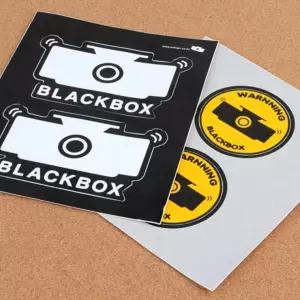 2매입 블랙박스 작동 표시 차량 보안 촬영 중 경고 부착 라벨 차량용스티커 스티커안내판