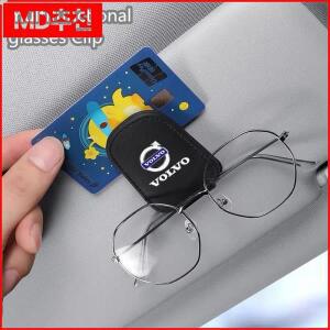 볼보 S60 XC40 S80L 액세서리용 자동차 선글라스 홀더 마그네틱 가죽 클립 카드 티켓 장식