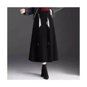 여자 데일리 롱 스커트 스카프 벨트 추동 캐시미어 A라인 중기장 슬림 우산 SPO마켓4