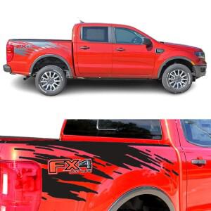 포드 레인저호환  튜닝 FX4 오프로드 자동차 스티커 사이드 트렁크 스트라이프 데칼 그래픽 비닐 랩 키트