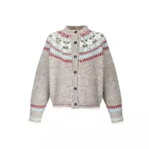 숲 (SBAGD36) 라운드 노르딕 포인트 니트 가디건 1002891