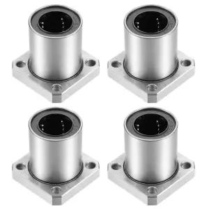 하이피코 리니어 볼 베어링 LMK20U 20mm 사각 플랜지 모션 부싱 양면 고무 샤프트 CNC 기계 3D 프린터 4 팩