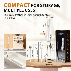 카모식 원카 우유 거품기 스탠드  커피 믹서 전동 계란 핸드헬드 스터러 카푸치노 크리스마스 선물 아이디