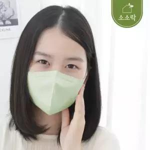 미라클하우스 소소락 굿필링 컬러 새부리형 마스크 KF94 중형 민트 25매x2봉 640668