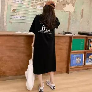 여름 반팔 롱원피스 옆트임 루즈핏 편한 원피스